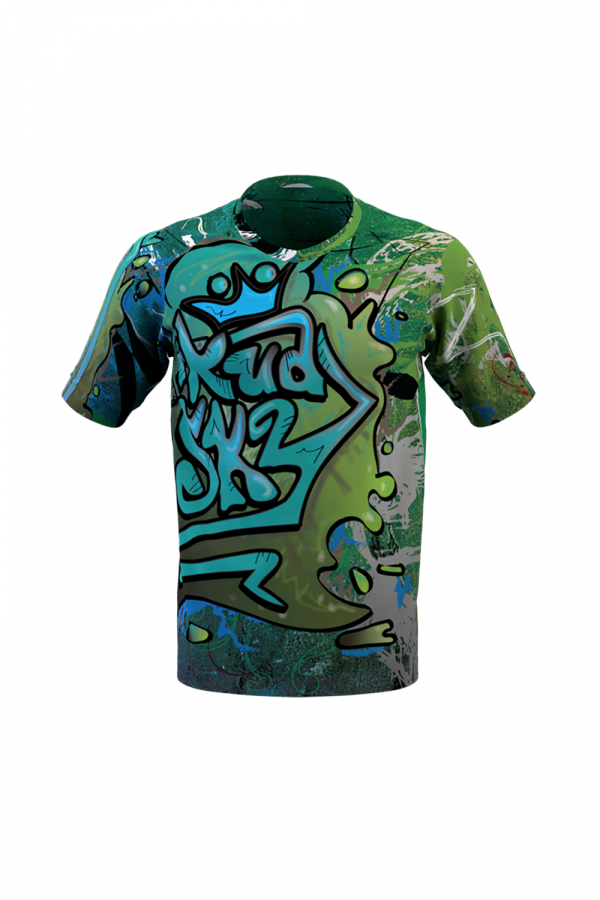 Men's Shorts Sleeve Street Graffiti Jersey - Front