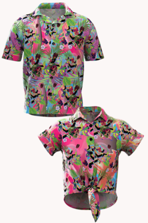 BUTTON UPS: Tropical Sugar Skull